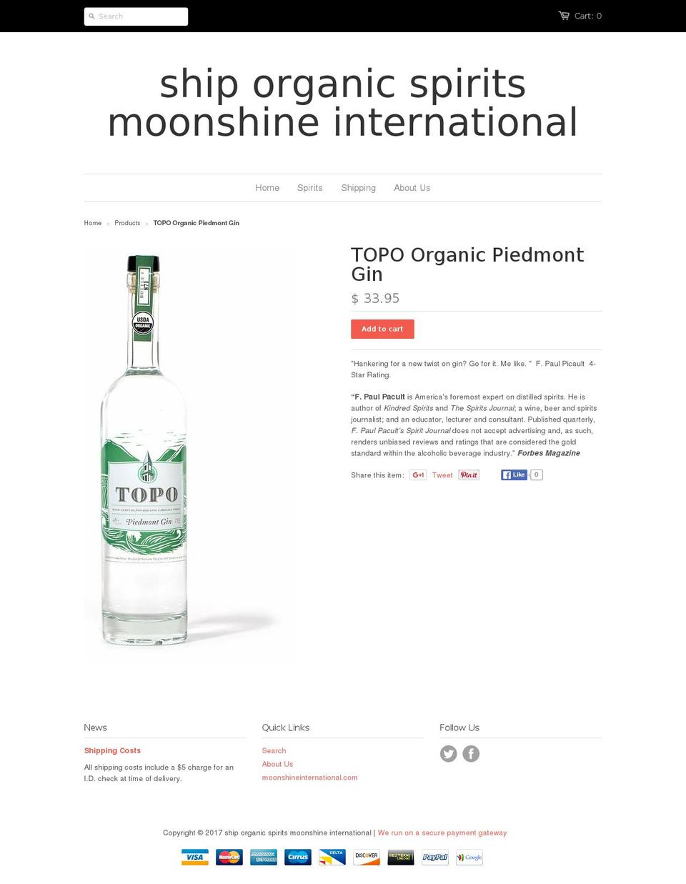 topogin.com shopify website screenshot