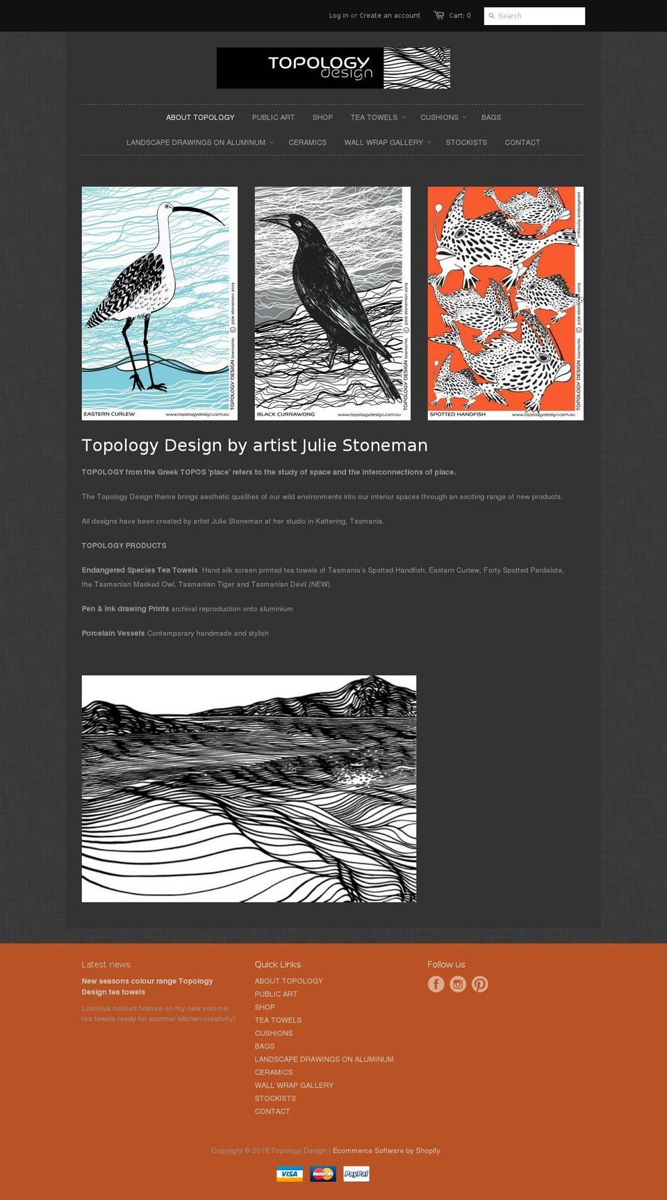topologydesign.com.au shopify website screenshot