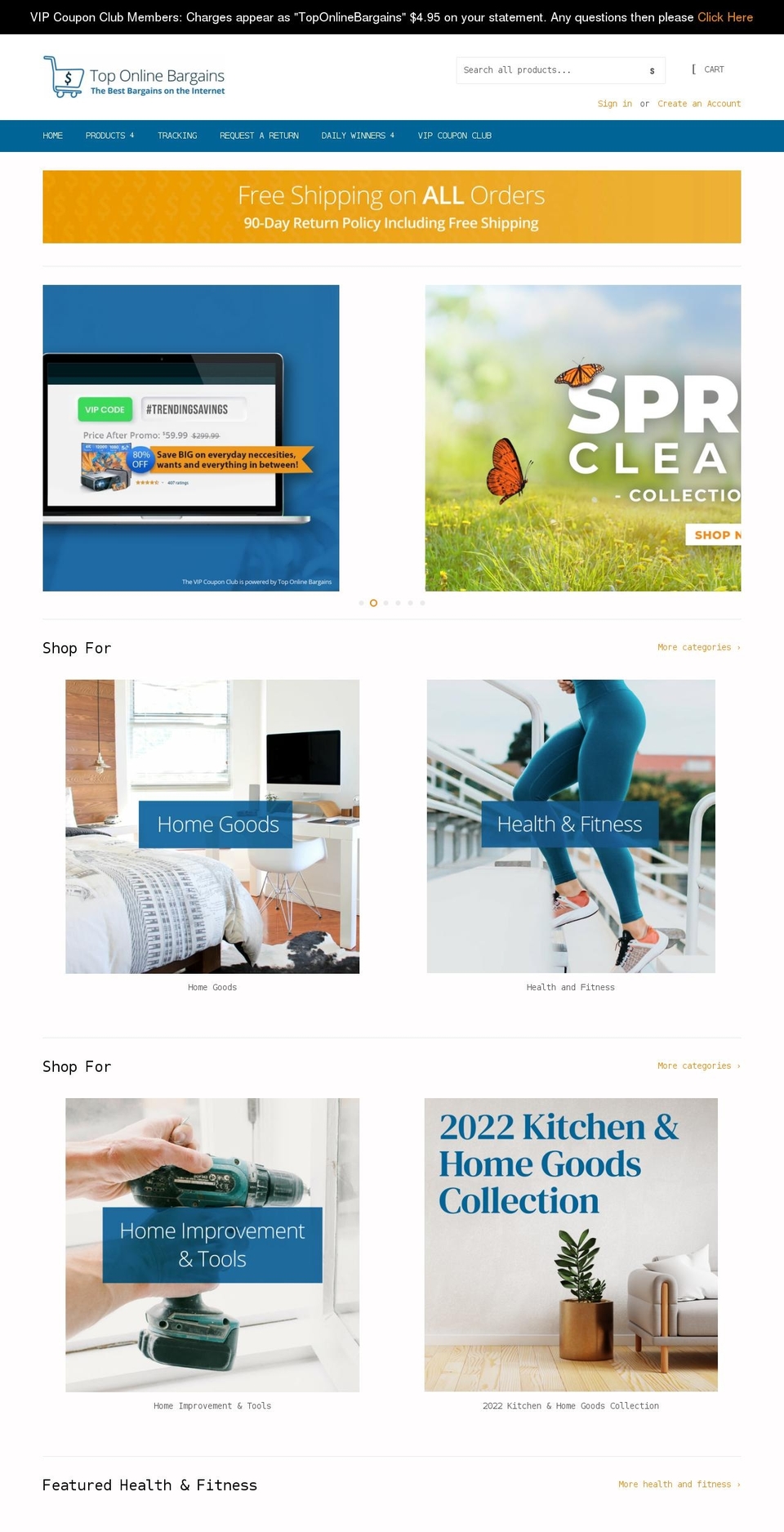 toponlineemail.com — Shopify storefront screenshot