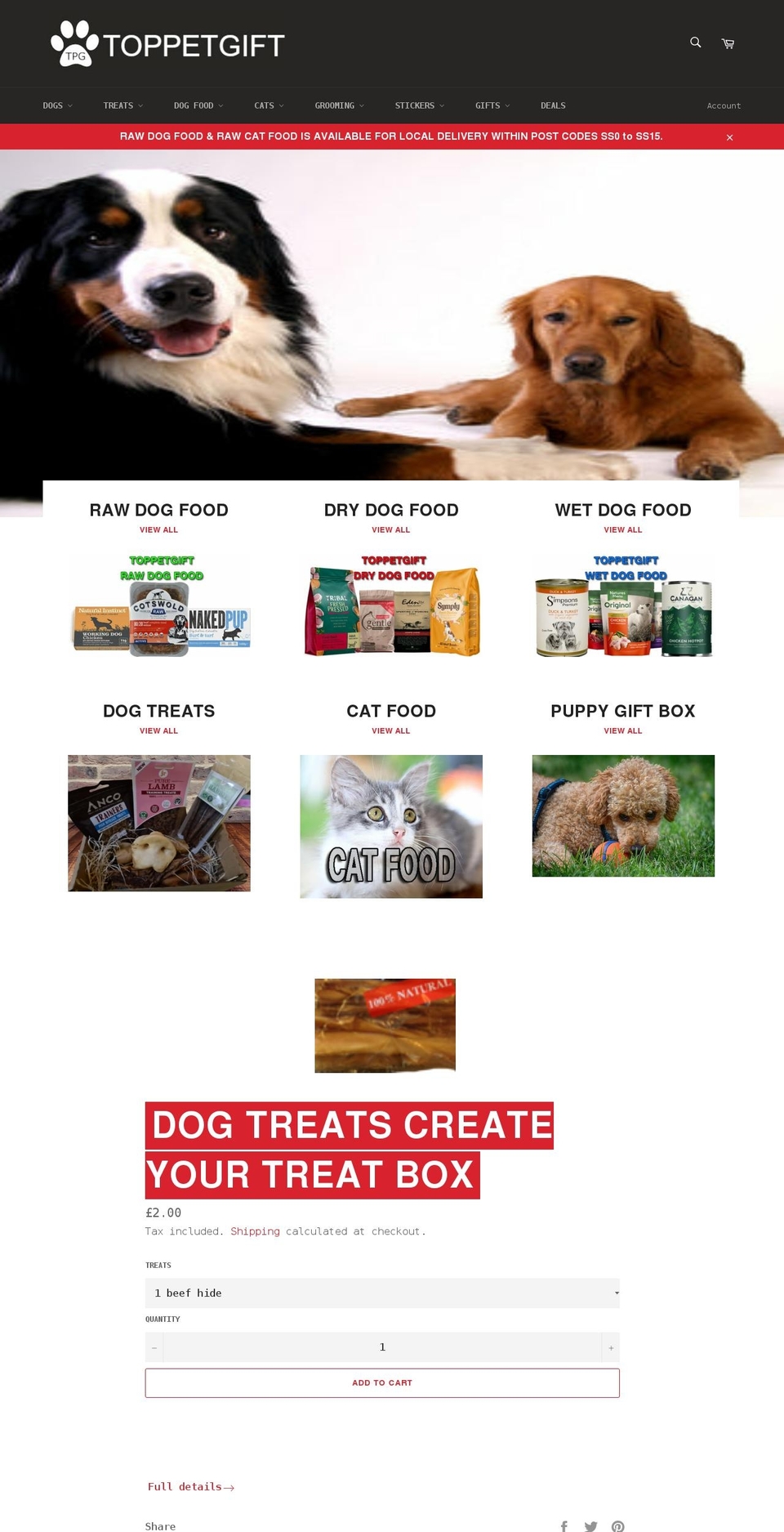 toppetgift.com shopify website screenshot
