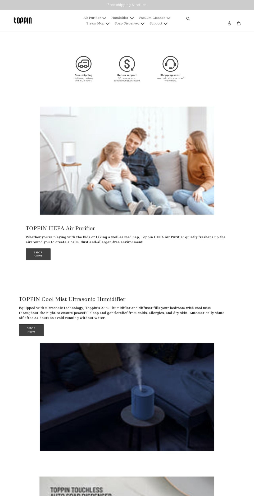 toppinlife.com shopify website screenshot
