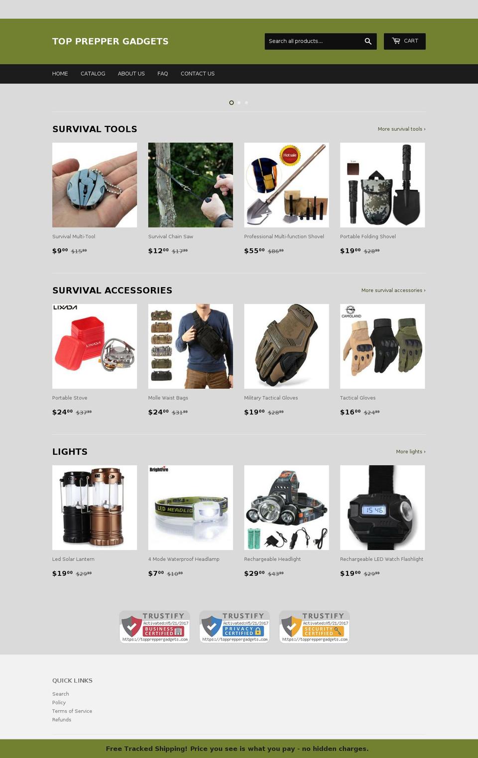 toppreppergadgets.com — Shopify storefront screenshot