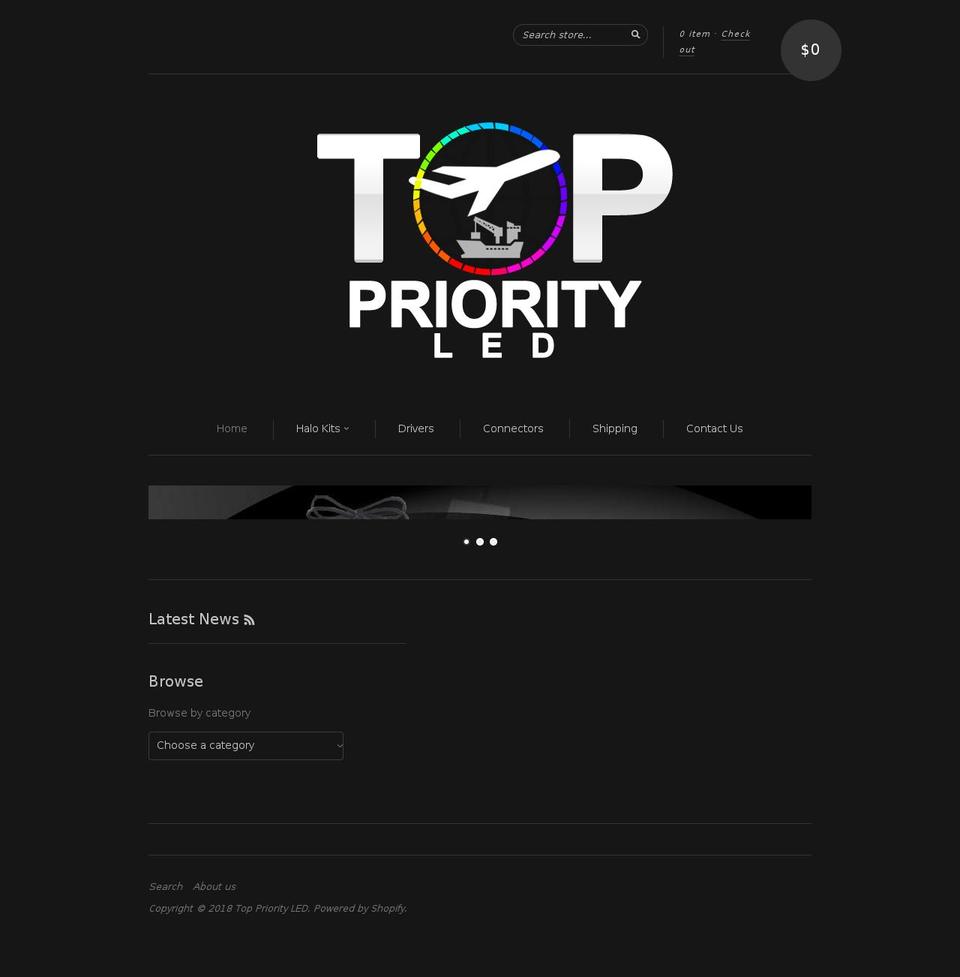 toppriorityled.com shopify website screenshot