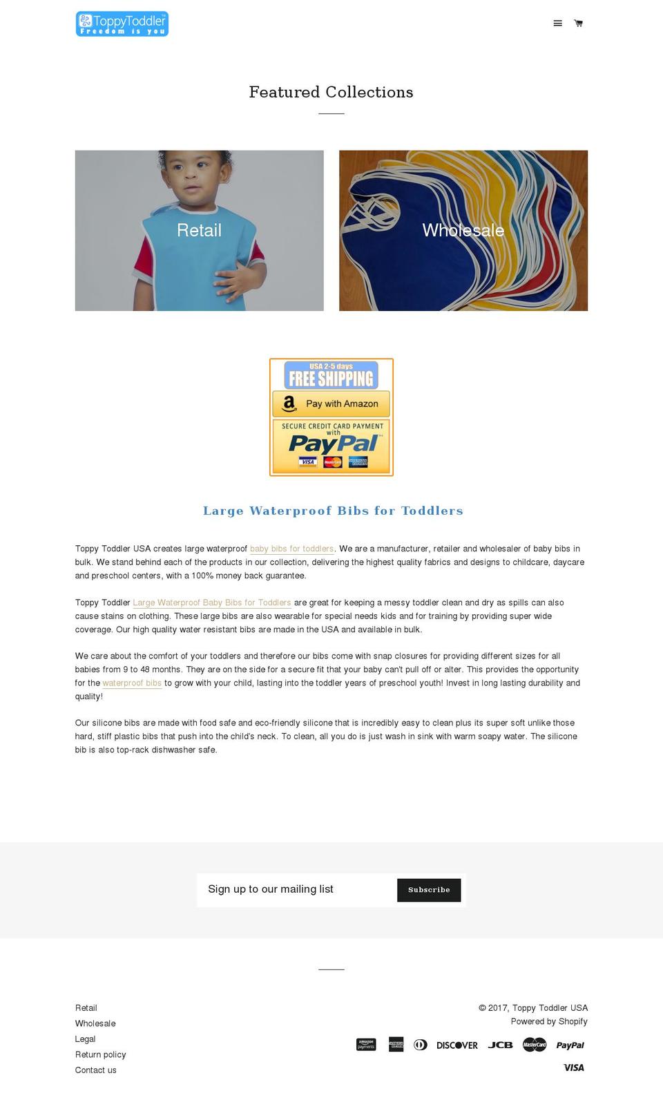 toppytoddler.com shopify website screenshot