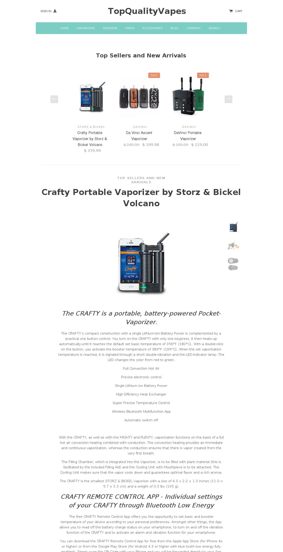topqualityvapes.com shopify website screenshot