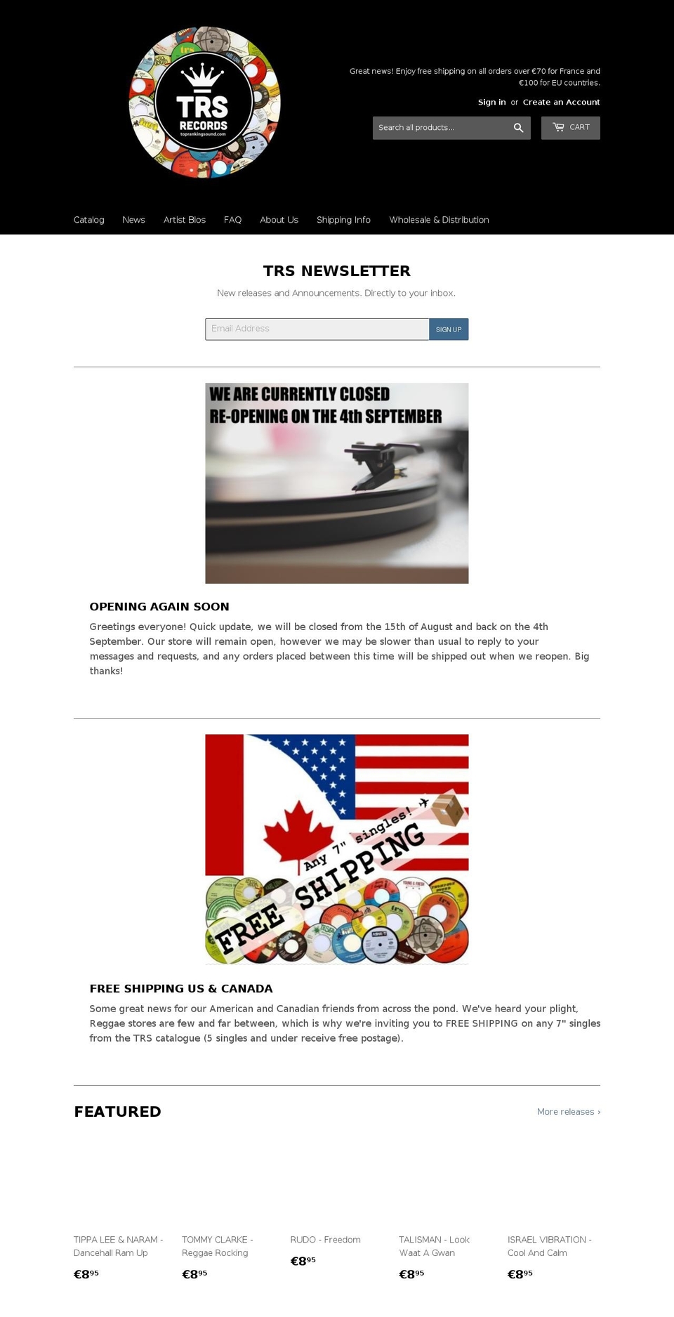 toprankingsound.com — Shopify storefront screenshot