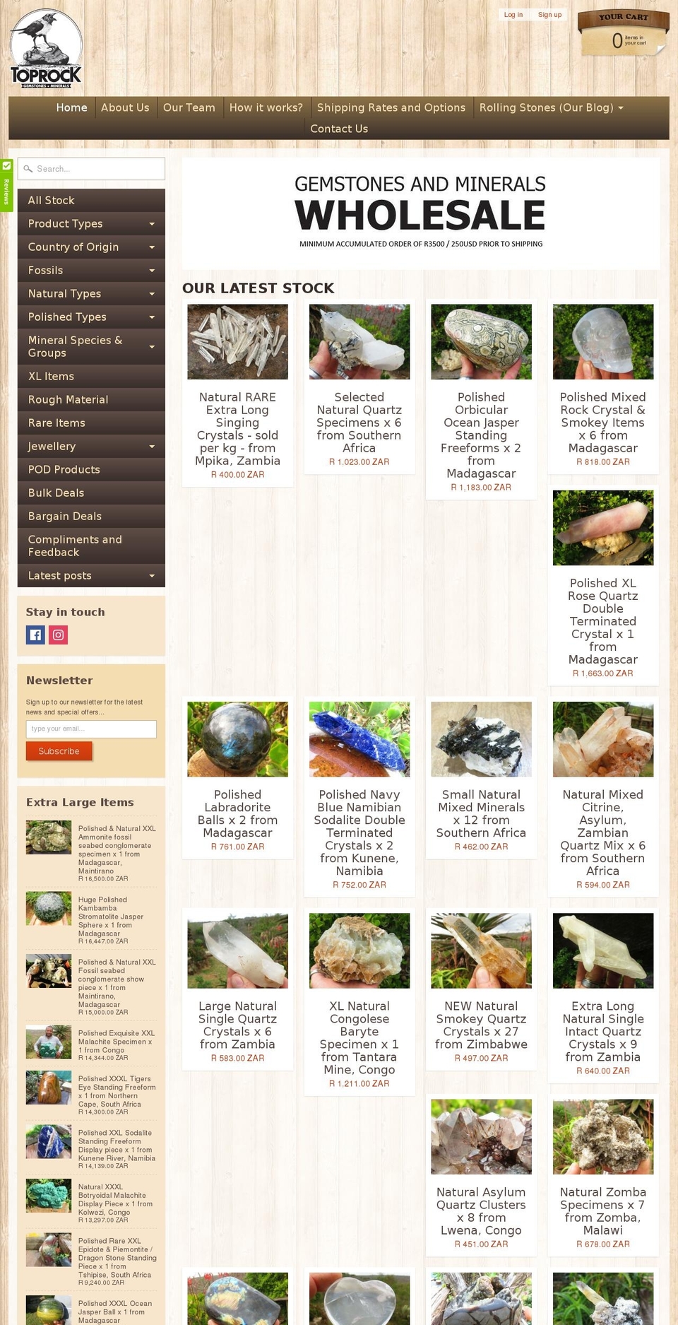 toprocks.com shopify website screenshot