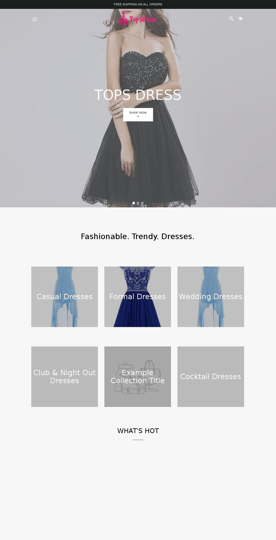 topsdress.com shopify website screenshot