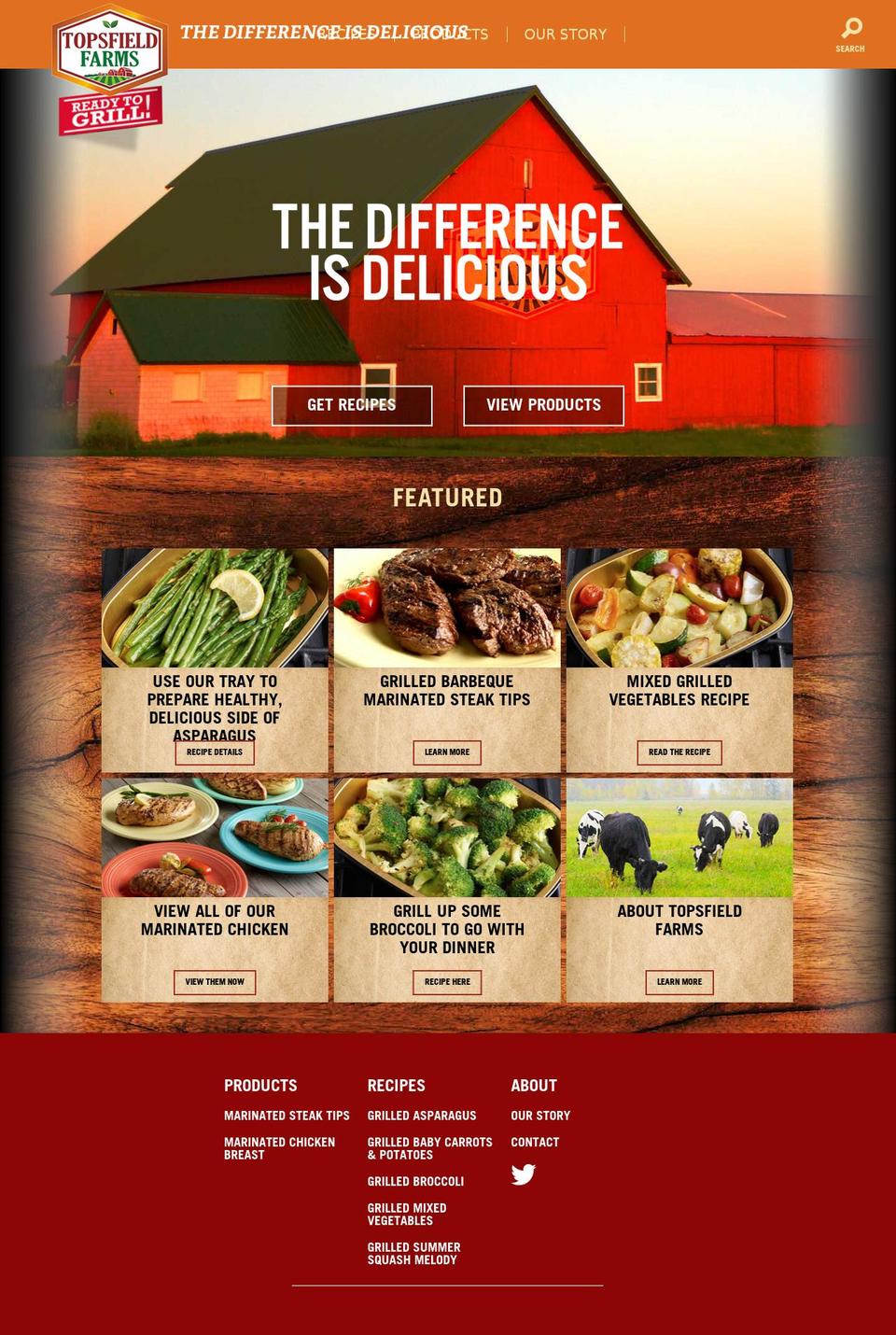 topsfieldfarms.com shopify website screenshot