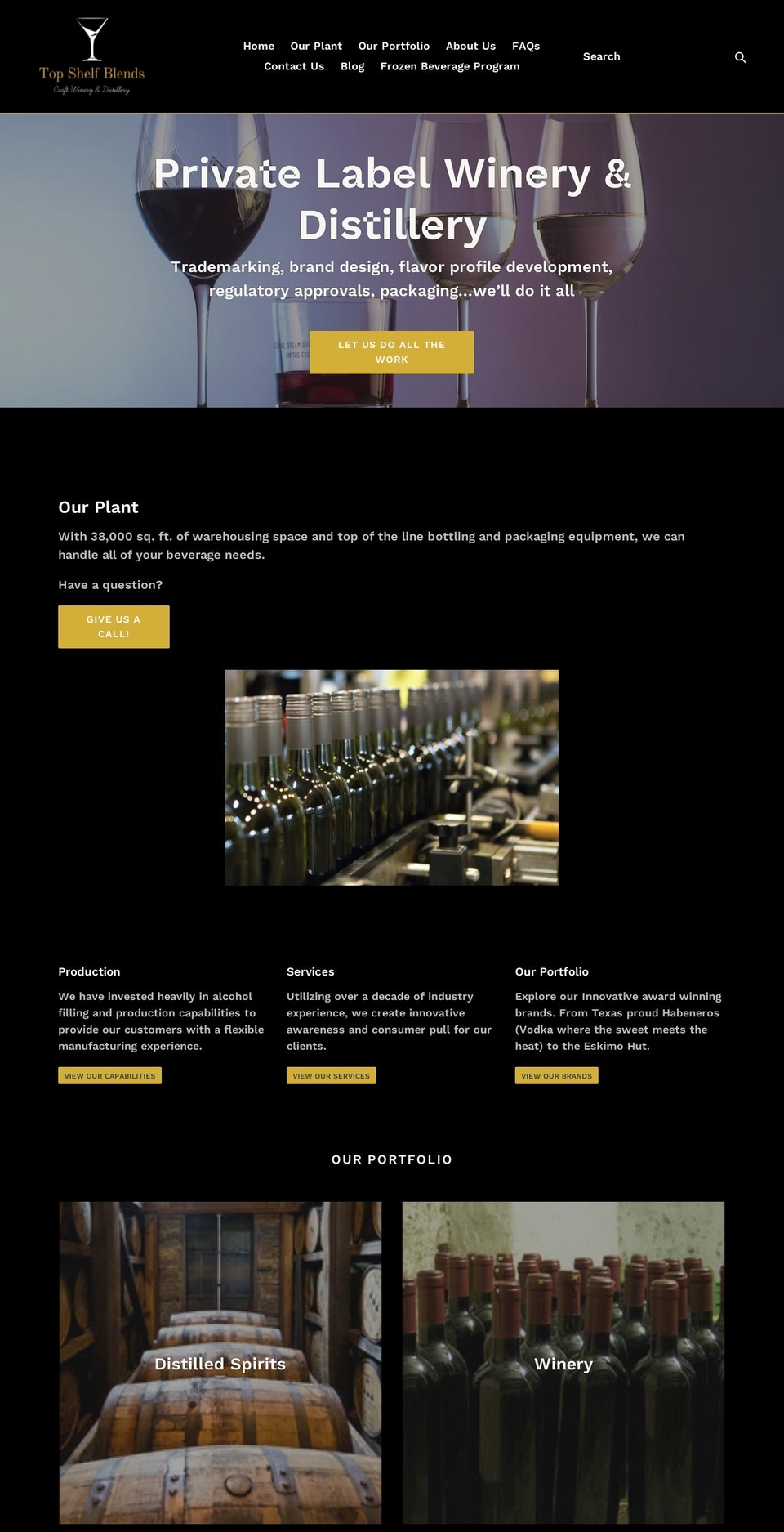 topshelfblends.com shopify website screenshot