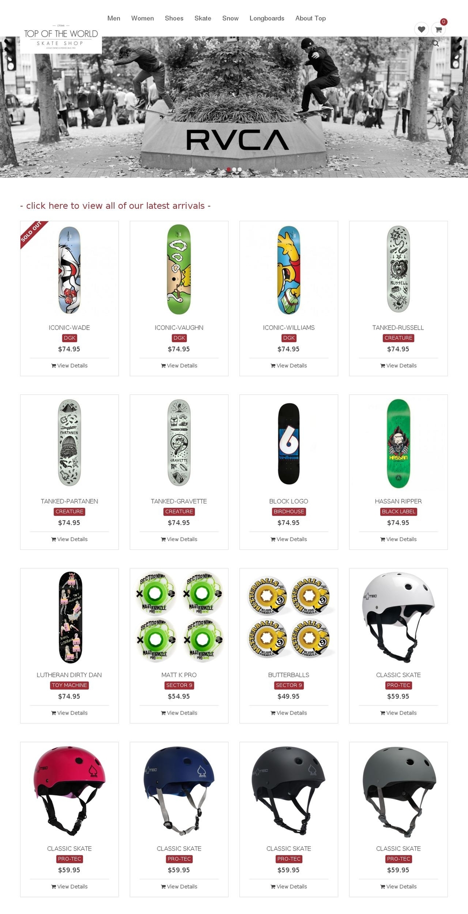 TopOfTheWorld Shopify theme site example topskateshop.com