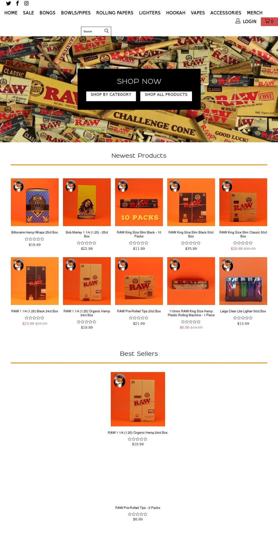 topsmokes.org shopify website screenshot