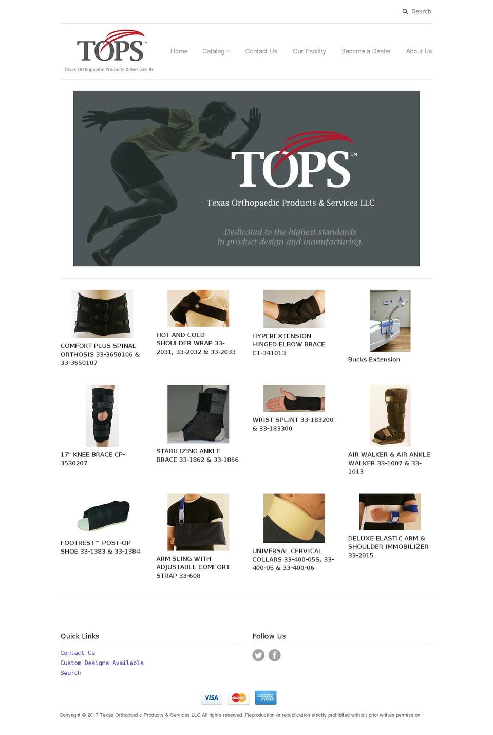 topsproducts.com shopify website screenshot
