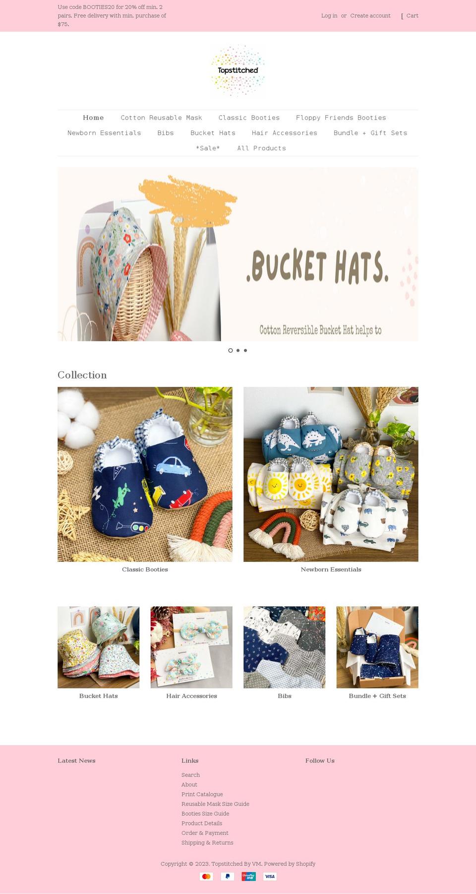 topstitched.store shopify website screenshot