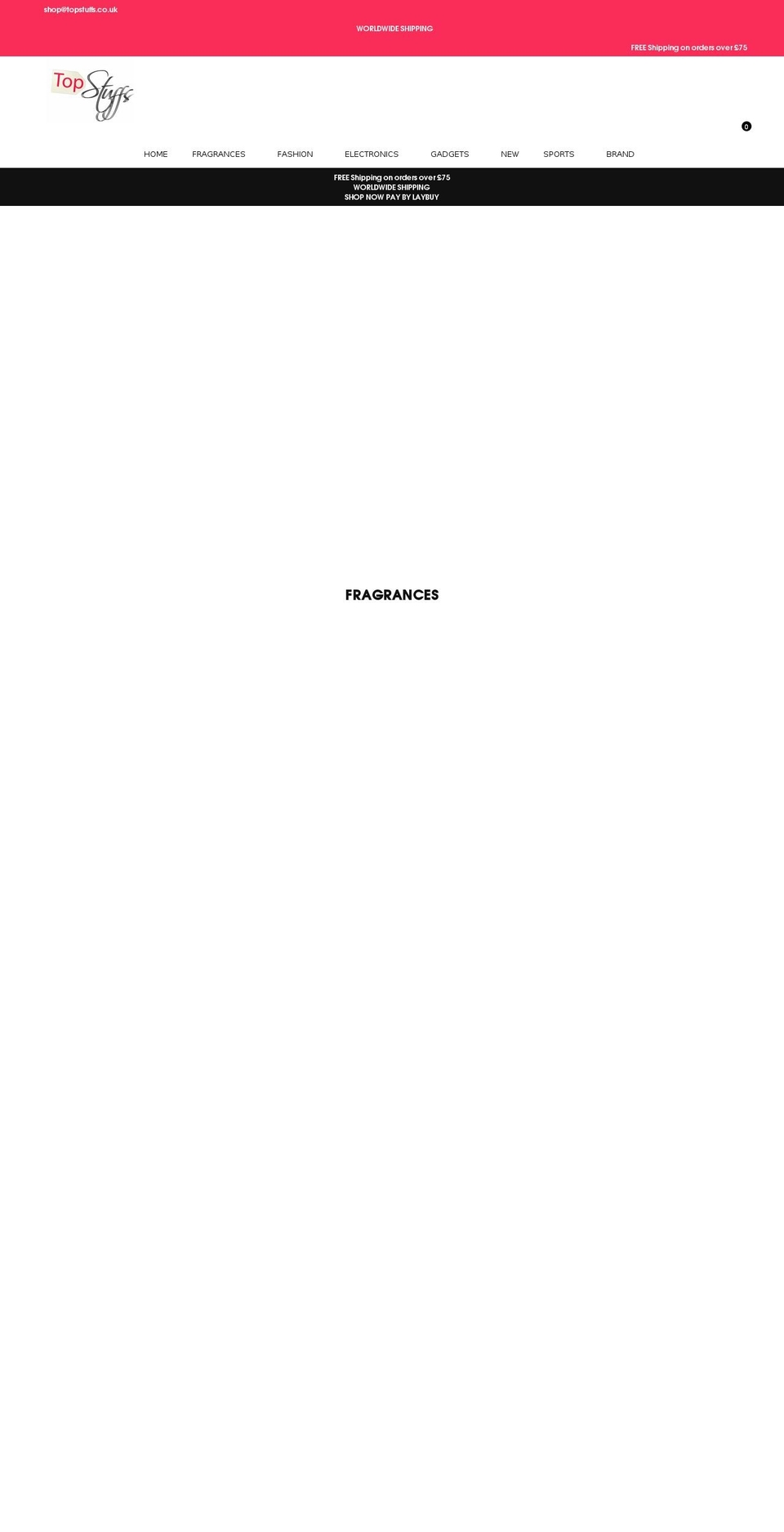 topstuffs.co.uk shopify website screenshot