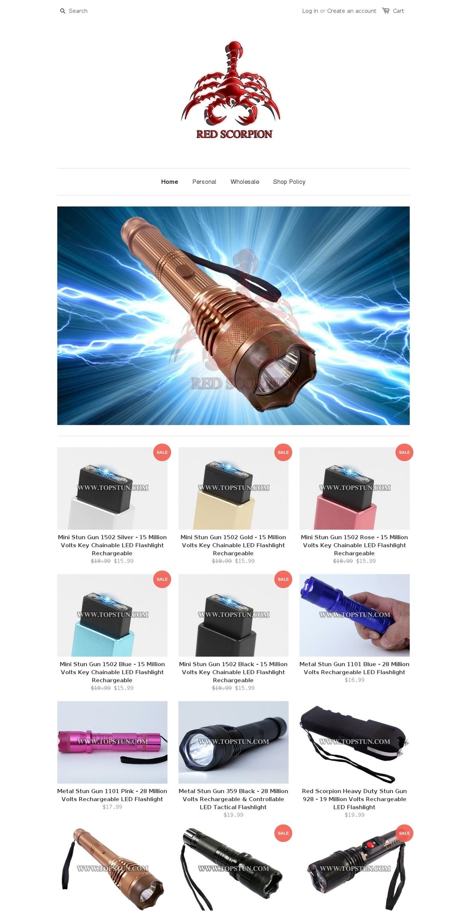 topstun.com shopify website screenshot