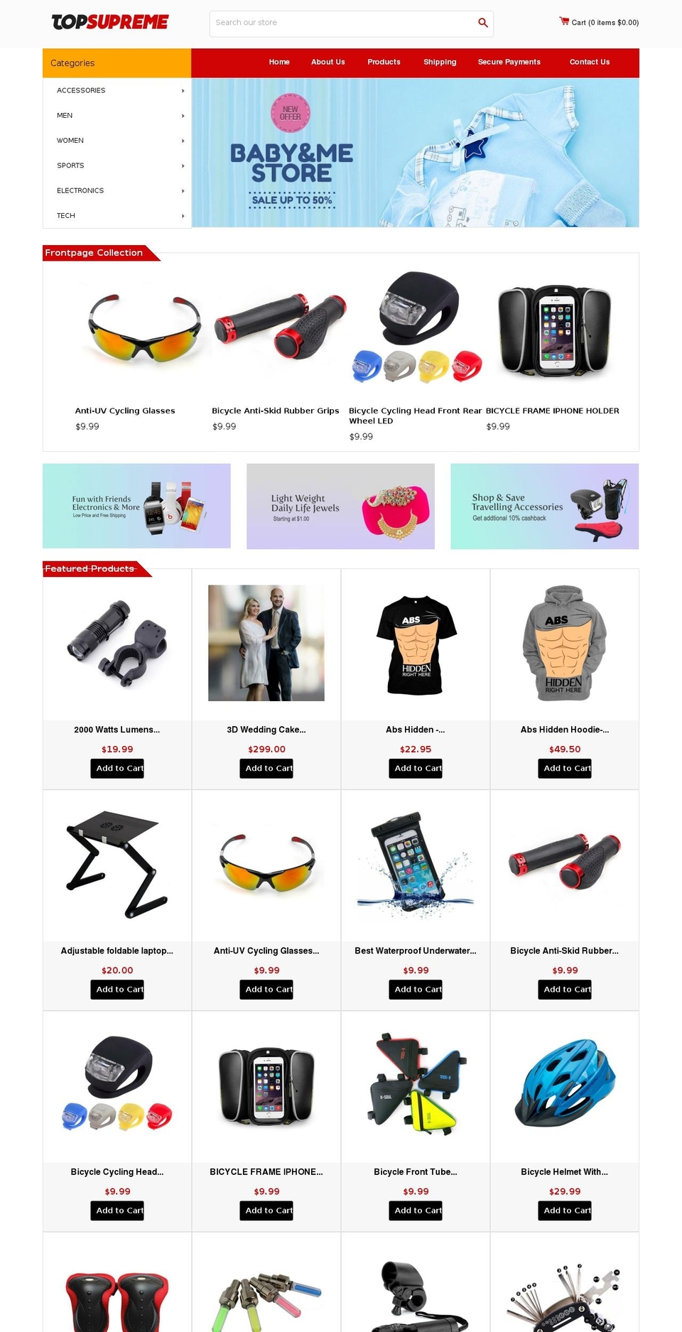 topsupreme.com shopify website screenshot