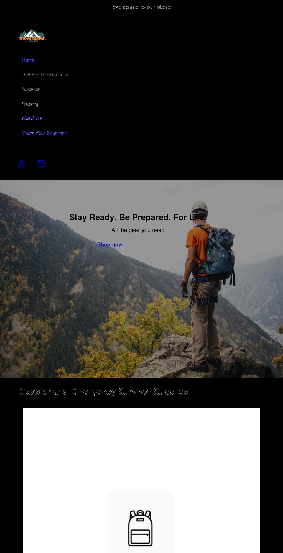 topsurvivalsupplies.com shopify website screenshot