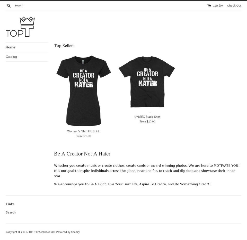 topt.info shopify website screenshot