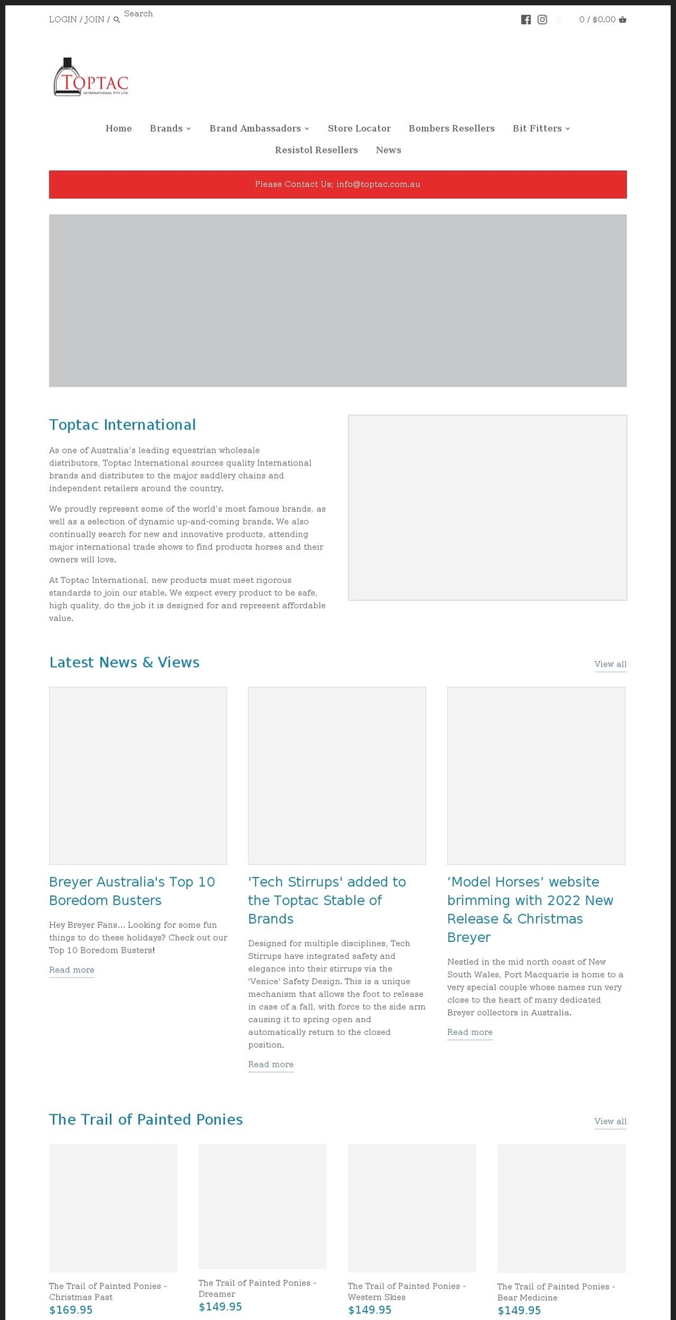 toptac.com.au shopify website screenshot