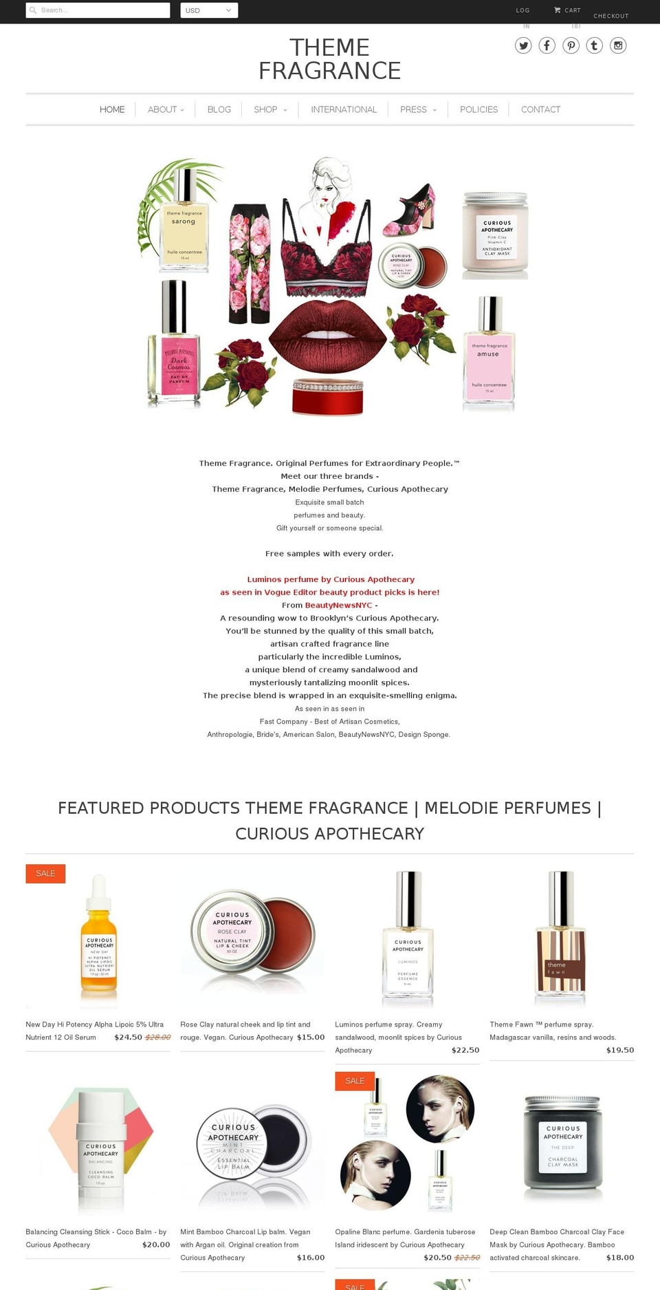 toptenperfumesforwomen.com shopify website screenshot