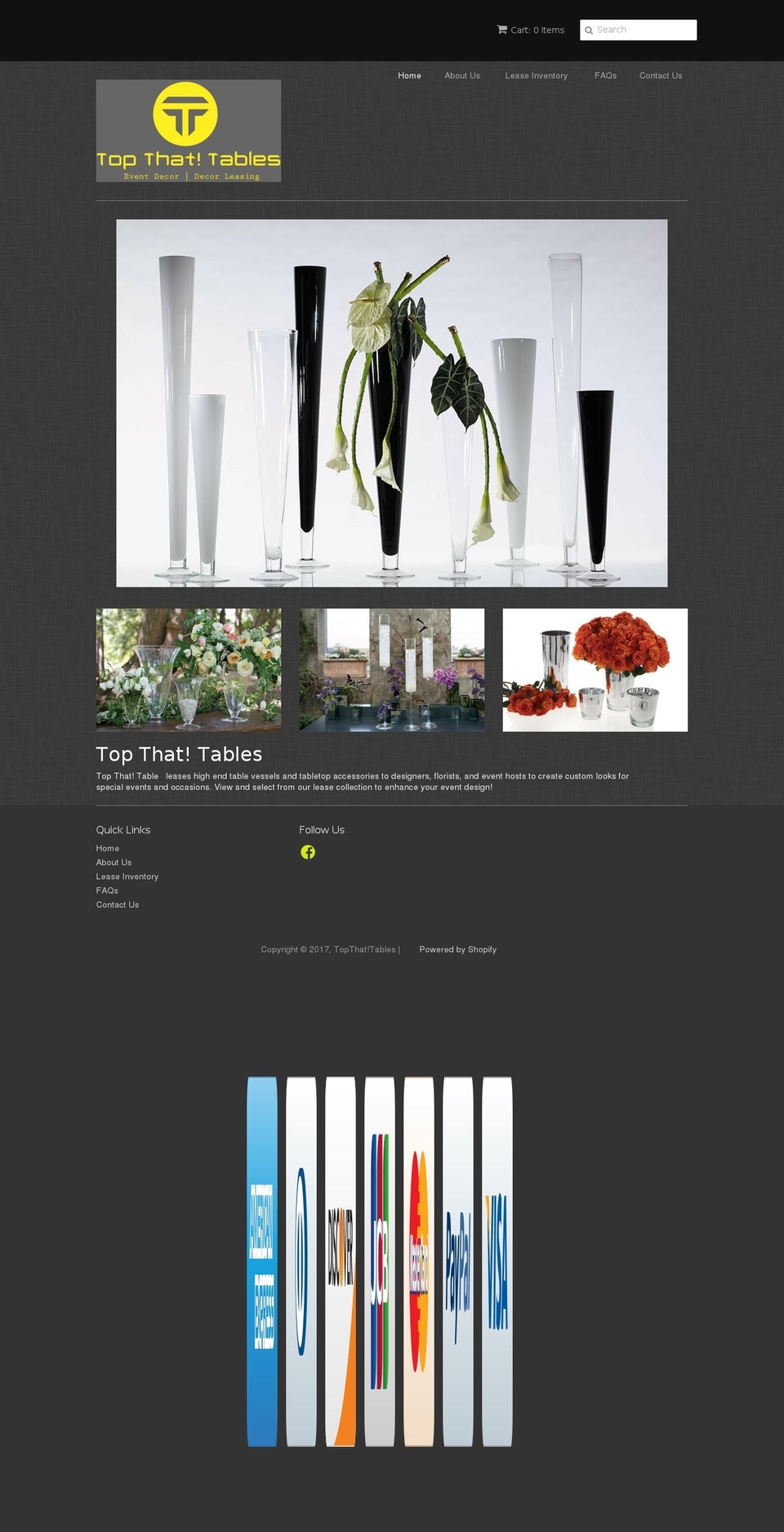 topthattables.com shopify website screenshot