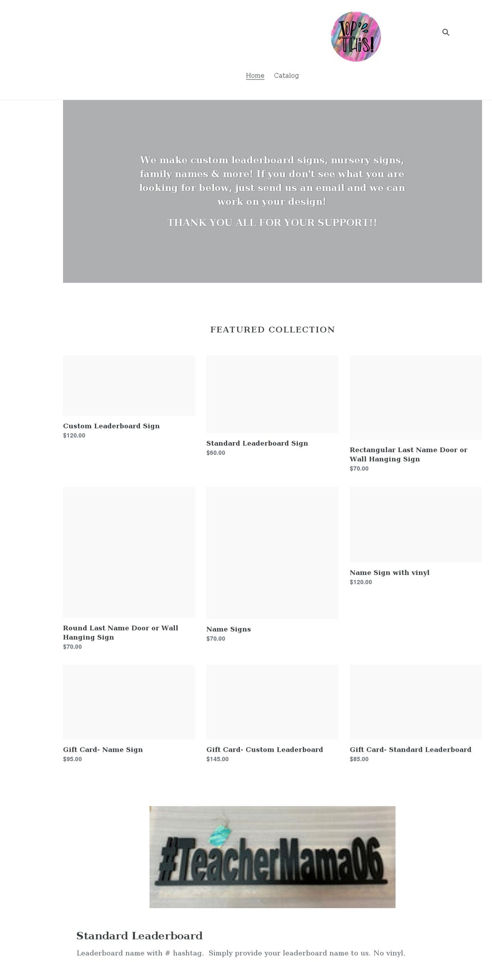 topthisdesigns.com shopify website screenshot
