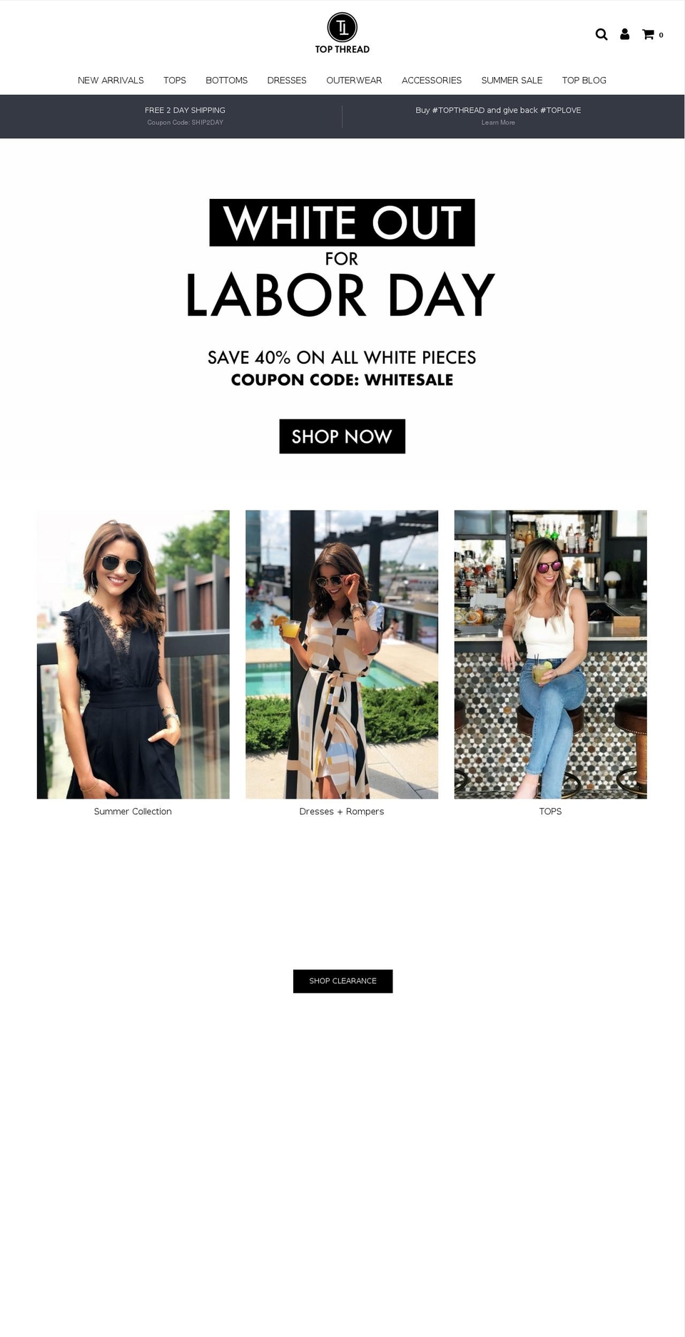 topthreadapparel.com shopify website screenshot