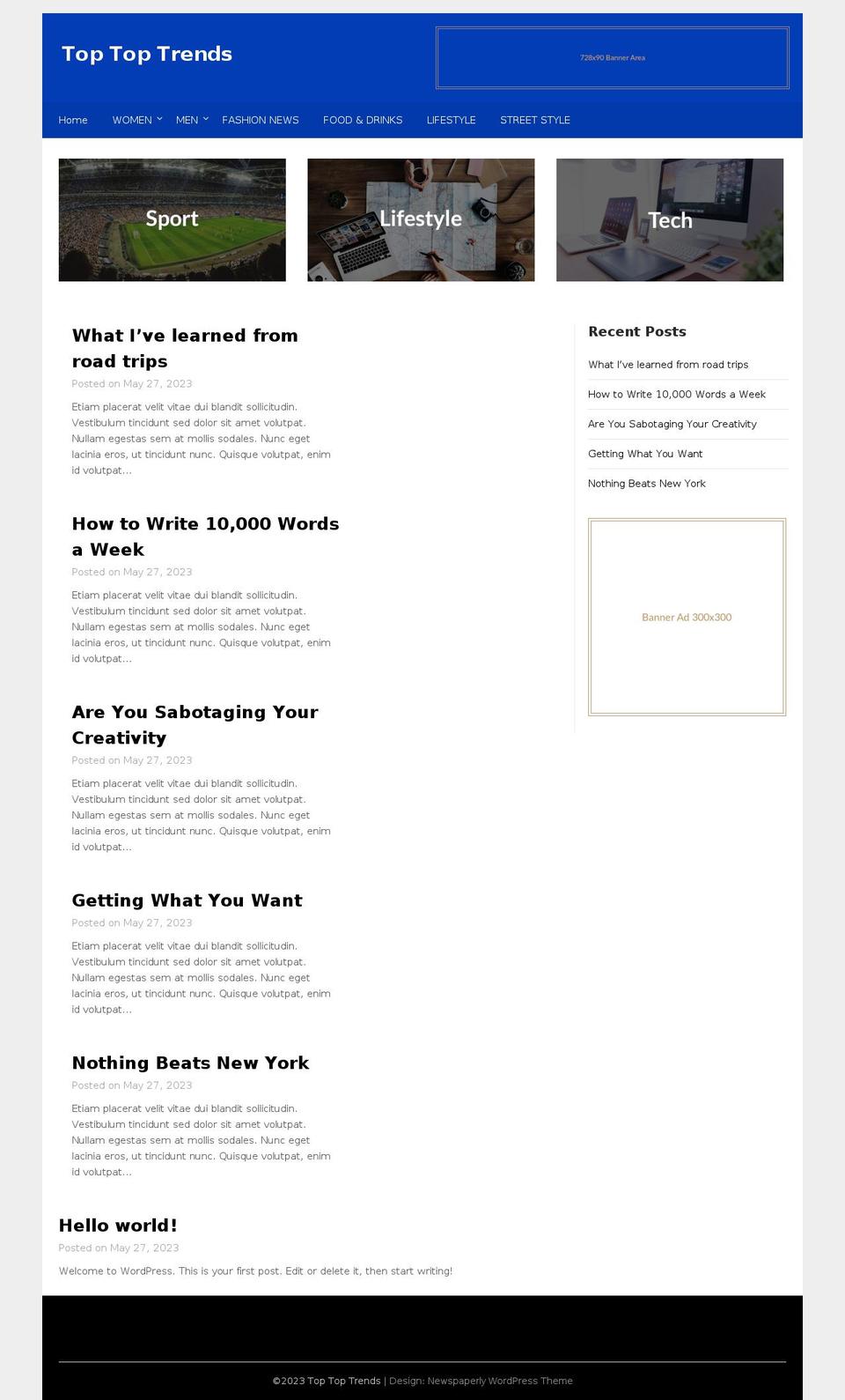 toptoptrends.com — Shopify storefront screenshot