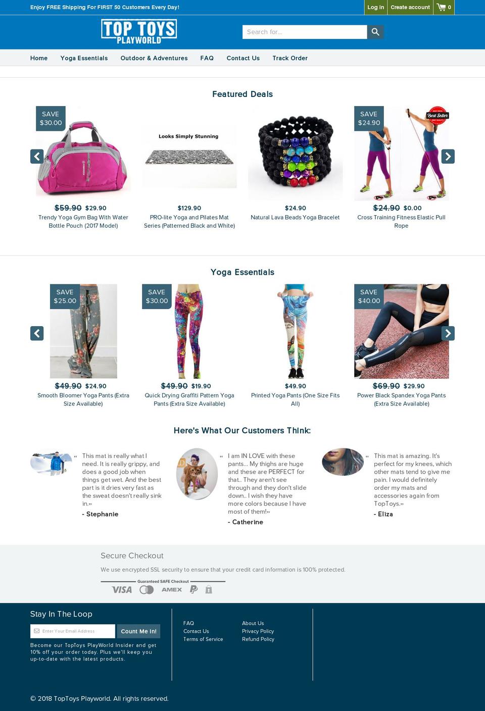 toptoysplayworld.com — Shopify storefront screenshot