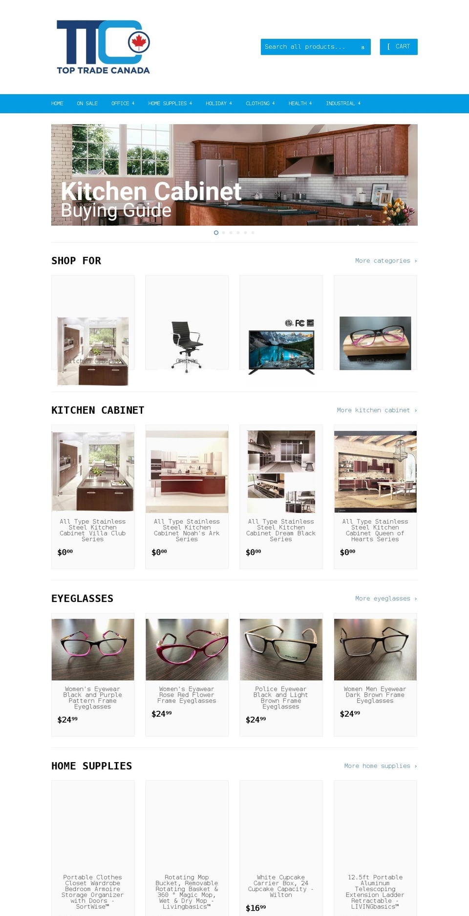 toptradecanada.com shopify website screenshot