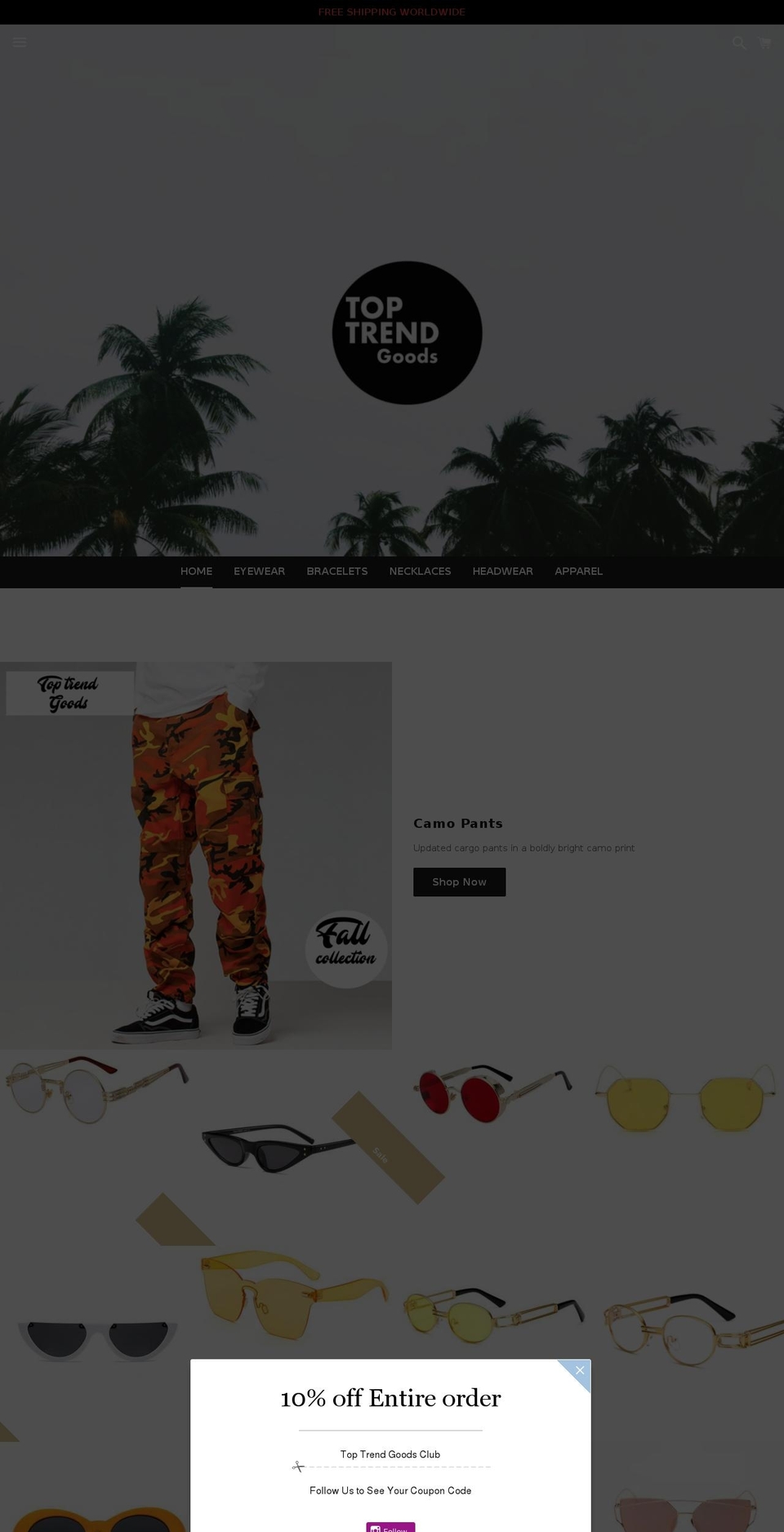 toptrendgoods.com — Shopify storefront screenshot