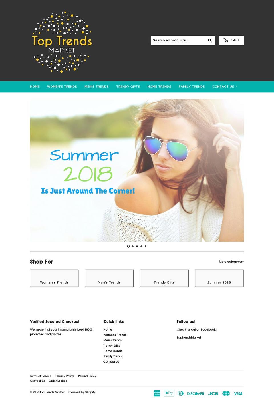 toptrendsmarket.com — Shopify storefront screenshot
