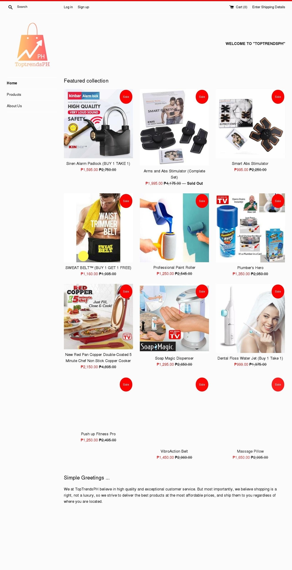 toptrendsph.com shopify website screenshot