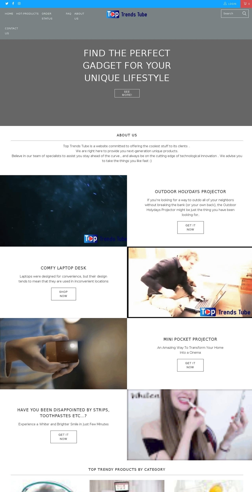 Turbo Theme Shopify theme site example toptrendstube.com