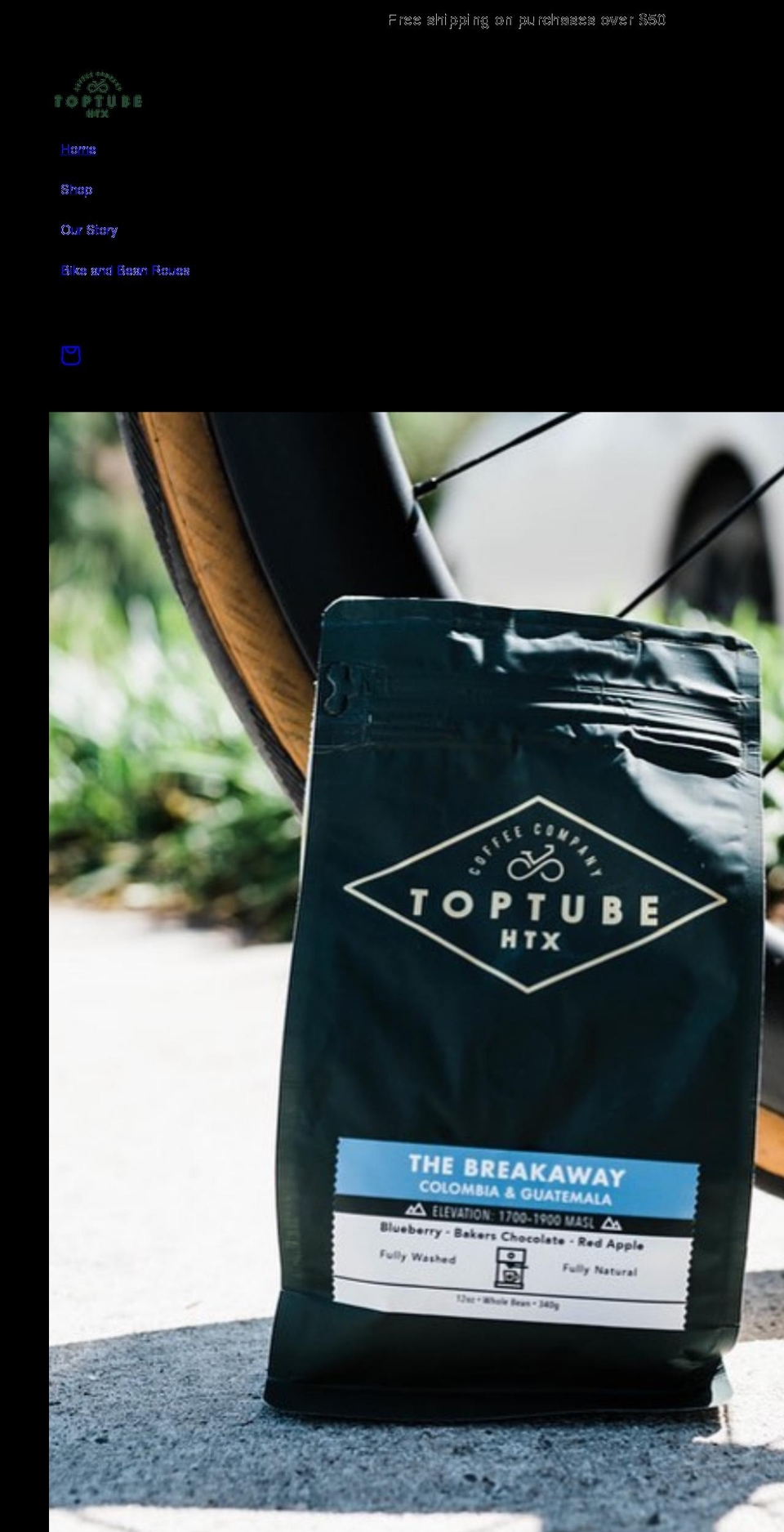 toptubecoffee.com shopify website screenshot