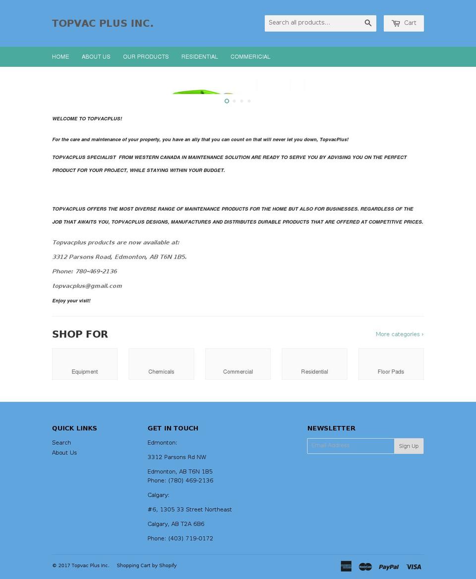 topvacplus.com shopify website screenshot