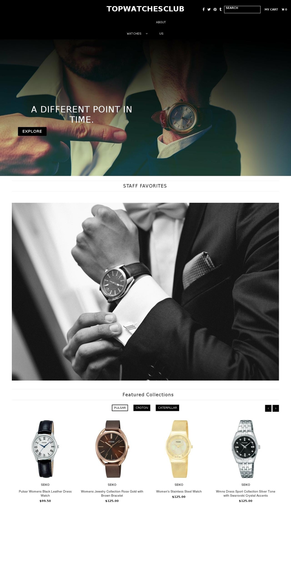 topwatchesclub.com — Shopify storefront screenshot