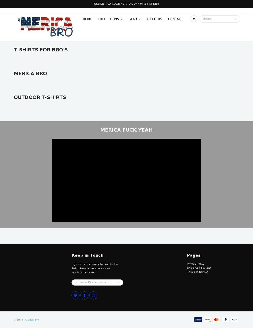 Merica Bro Shopify theme site example topworldlike.com