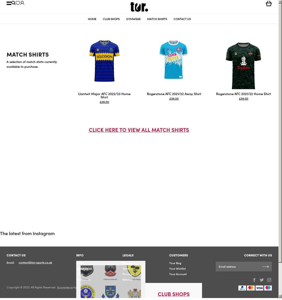 tor-sports.co.uk shopify website screenshot