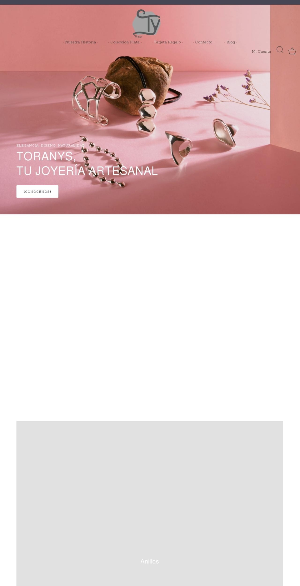 toranys.com shopify website screenshot