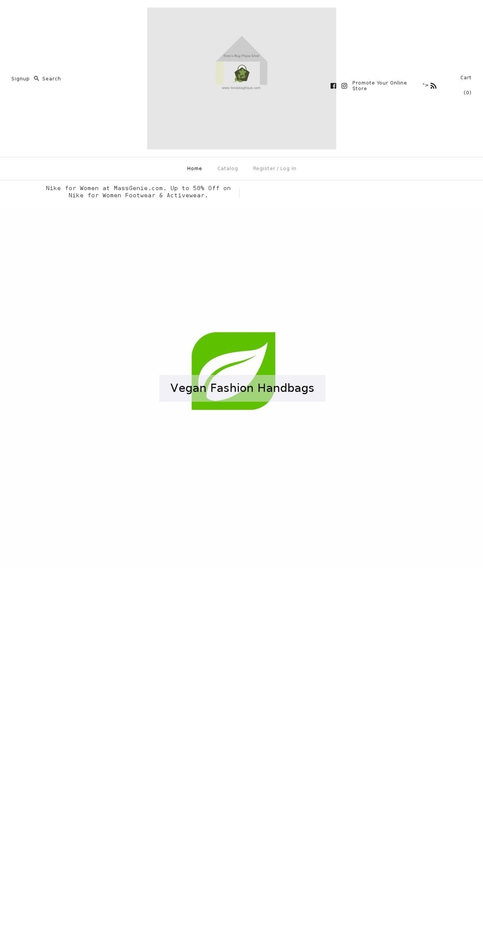 torasbagtique.com — Shopify storefront screenshot