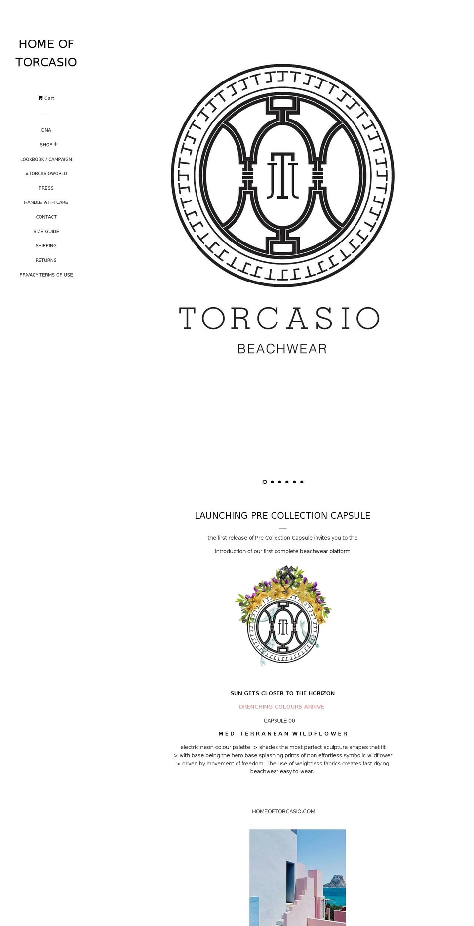 torcasiobeachwear.com shopify website screenshot