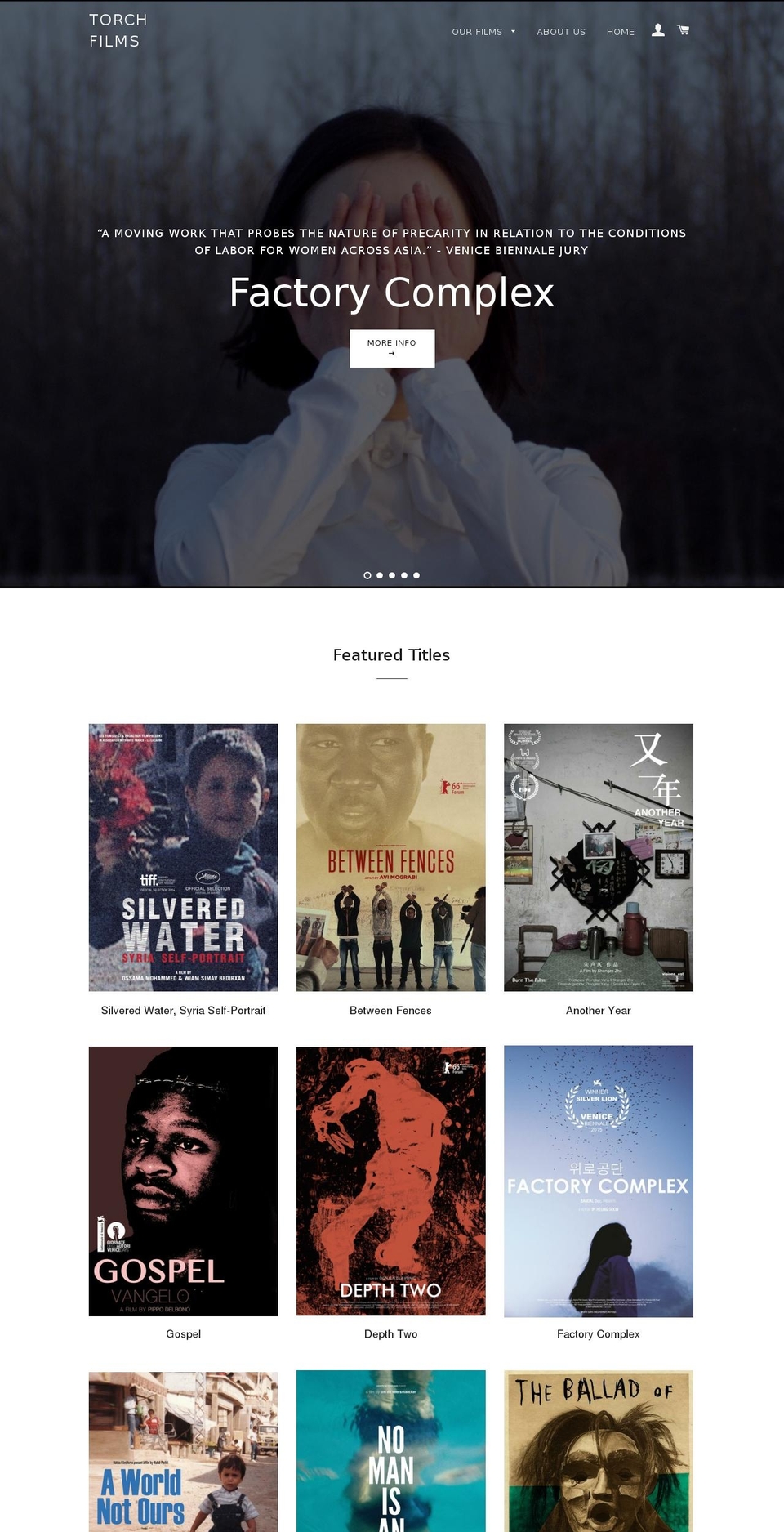 torch-films.com shopify website screenshot