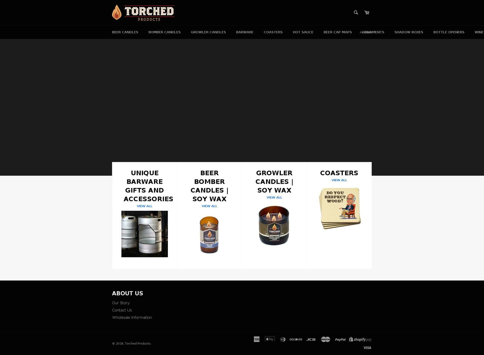 torchedproducts.com — Shopify storefront screenshot