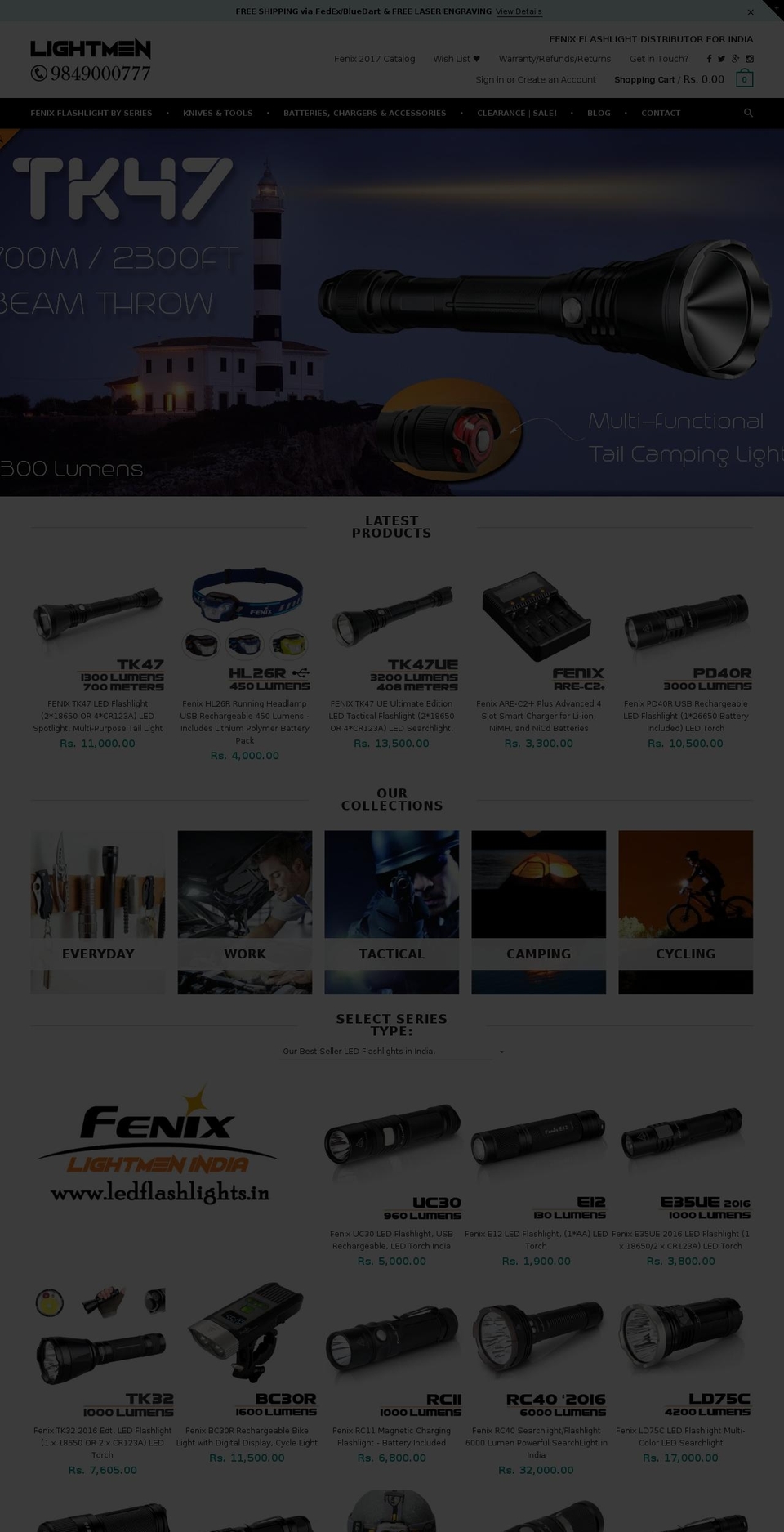 torchshop.in shopify website screenshot