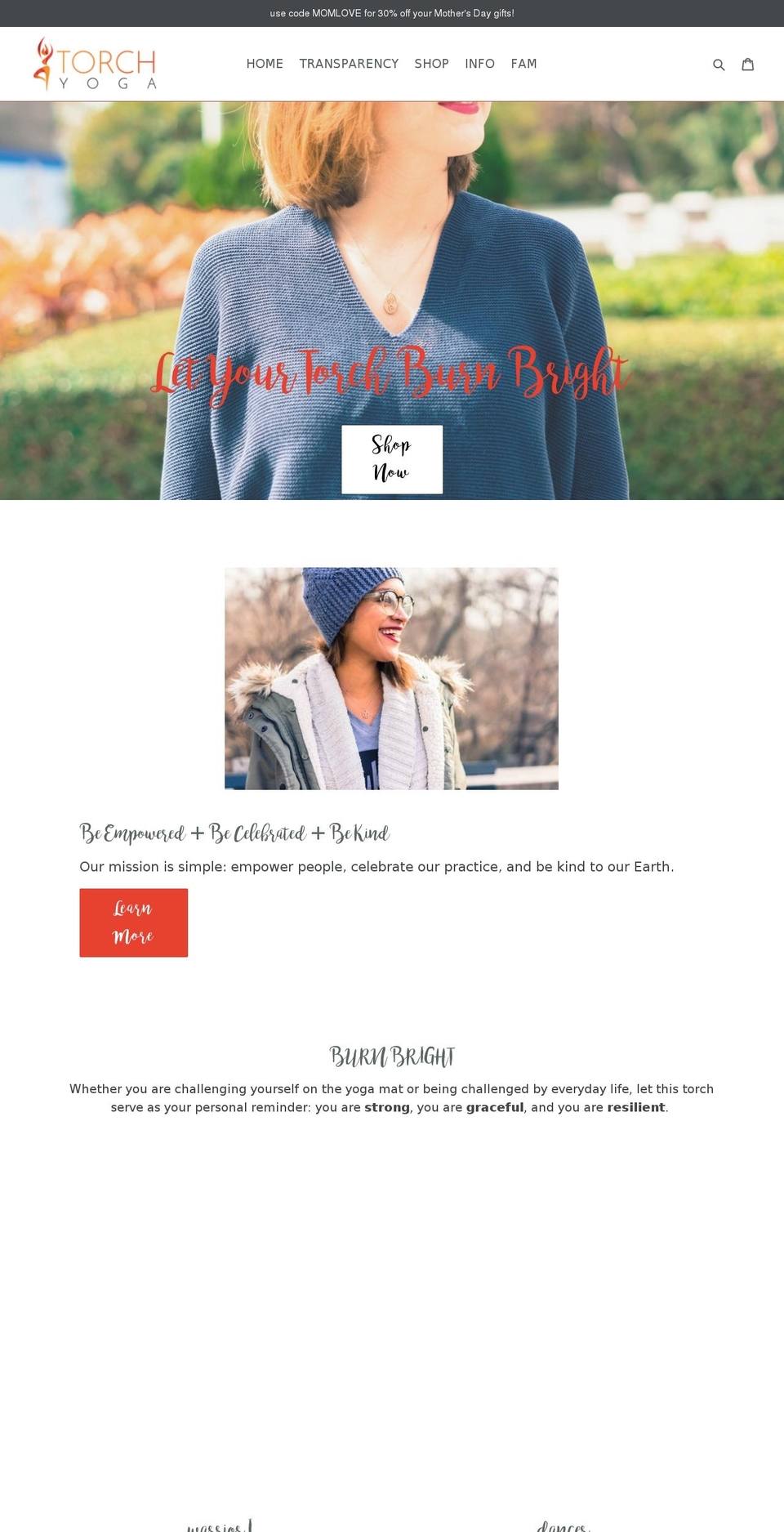 torchyoga.com — Shopify storefront screenshot