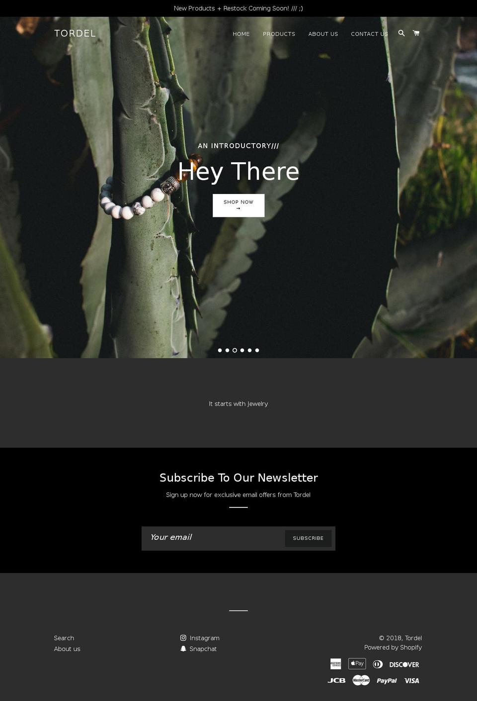 tordel.us shopify website screenshot