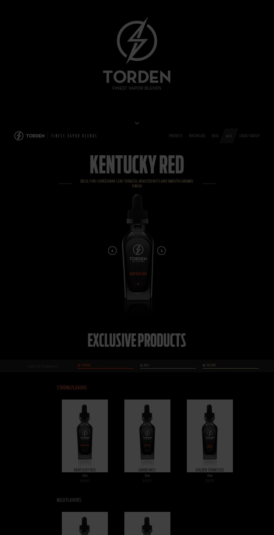 Torden v1 Shopify theme site example torden-eliquid.com