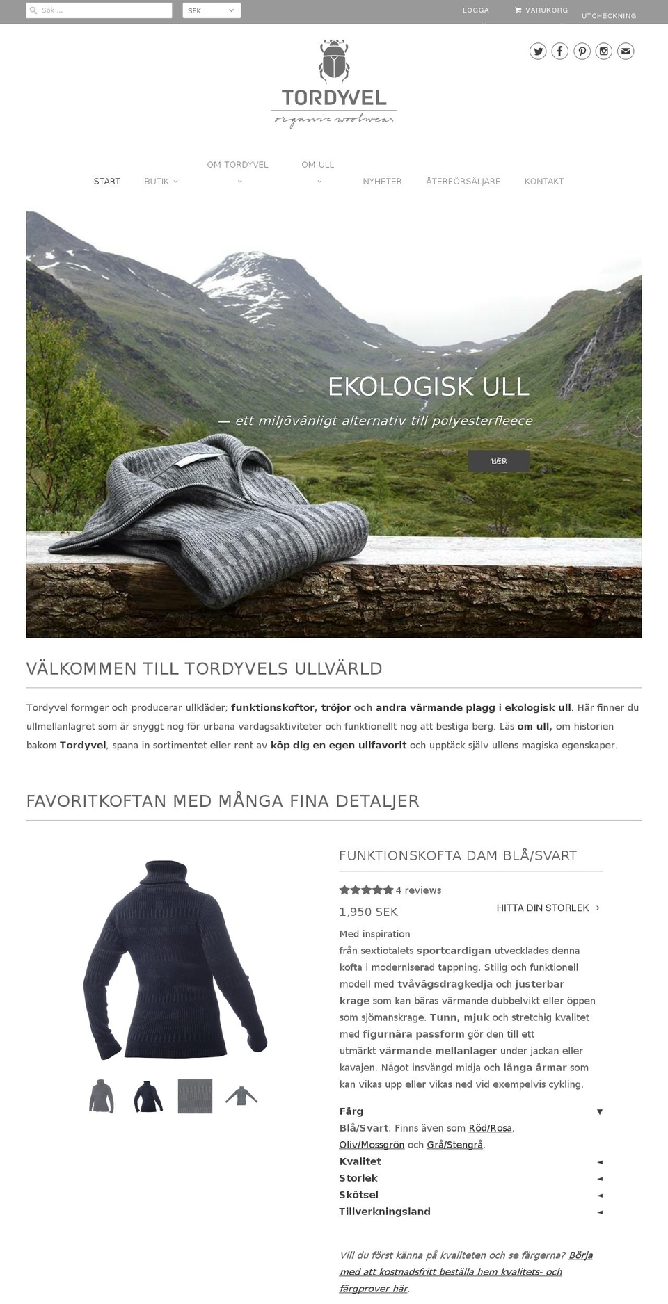 tordyvel.se shopify website screenshot